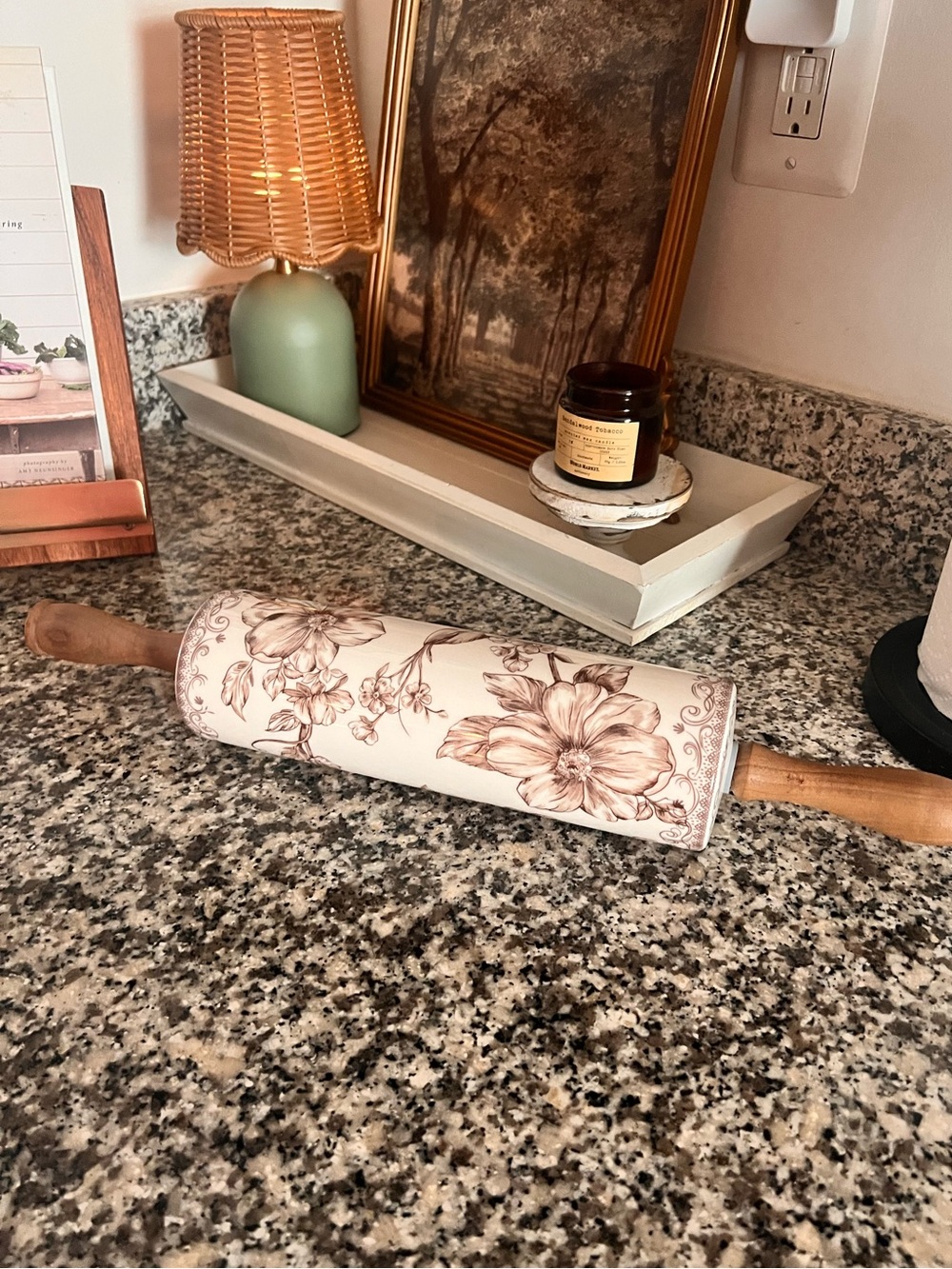NEW Pioneer Woman Brown Agatha Rolling Pin
